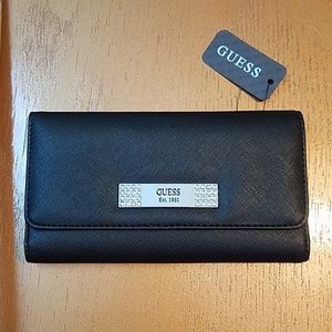 Guess black wallet. NWT
